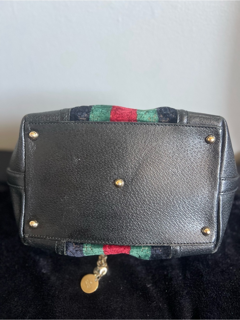 Gucci Guccissima Velvet Mini Boston Bag Gold - Picture 5 of 11